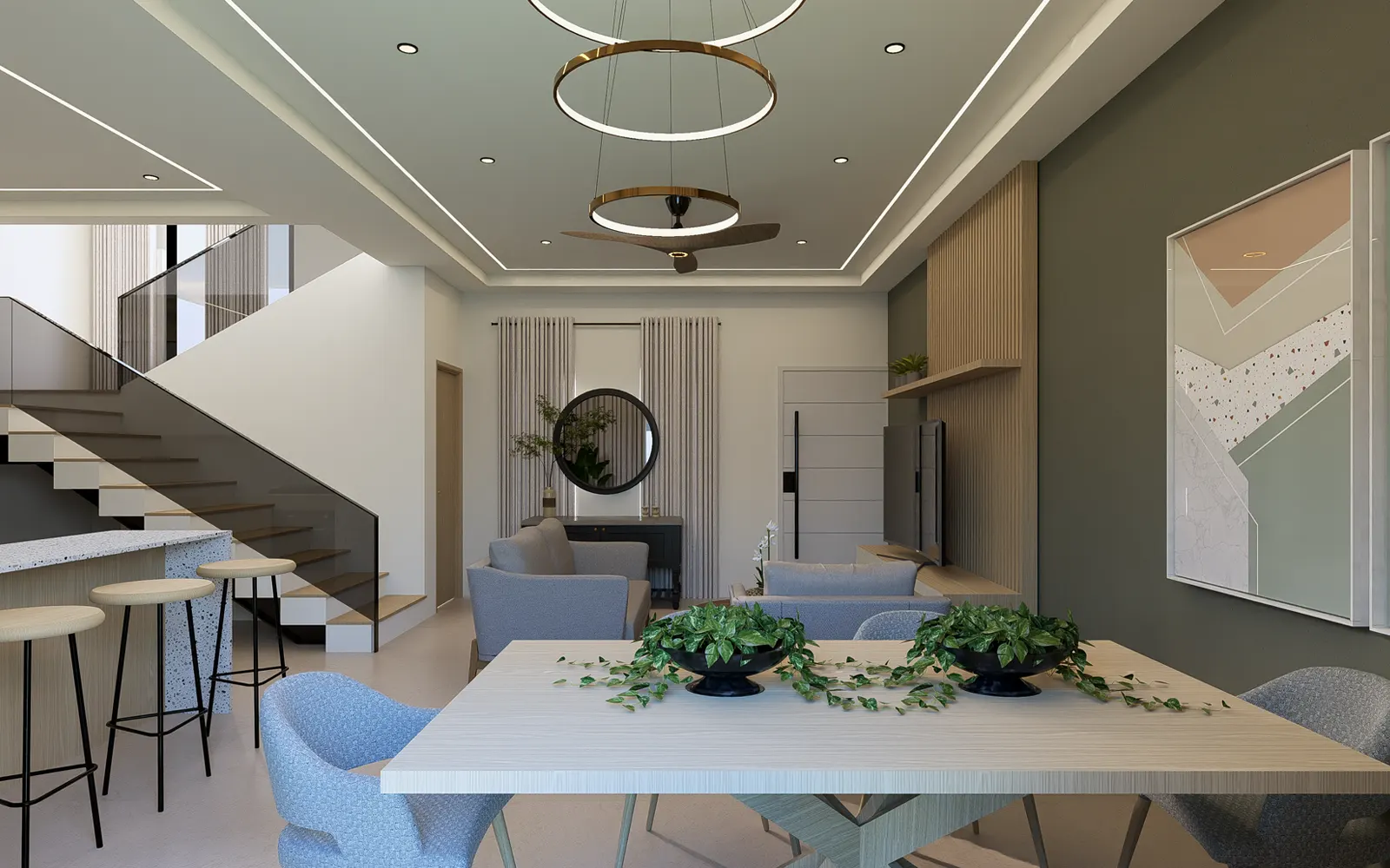villas-modernas-white-sands-escaleras